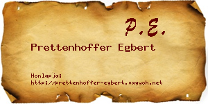 Prettenhoffer Egbert névjegykártya